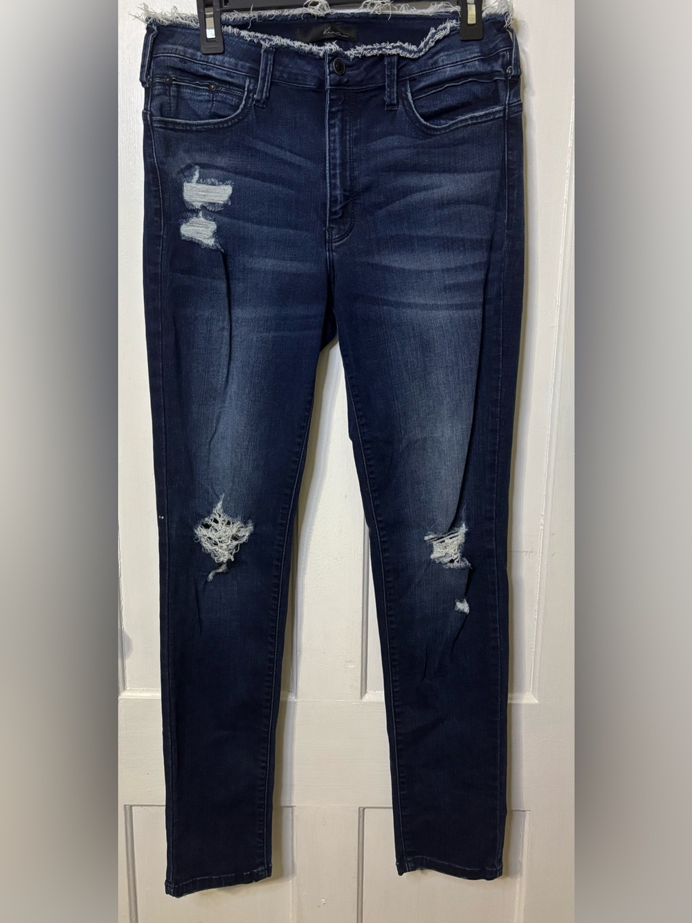 KanCan Dark Indigo Ripped Skinny Jeans